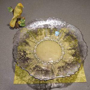 Vintage New Martinsville 13" Fruit bowl